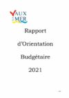 Rapport d’Orientation Budgétaire 2021